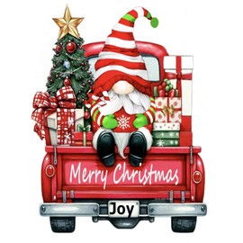 DIYDECORFUN Christmas Diamond Art Kits for Adults, Gift Truck Diamond Painting Kits, Merry Christmas 5D Diamond Dots Painting by Diamonds,Full Round Drill Gnome Gem Art for Wall Decor 12 x 16 Inches