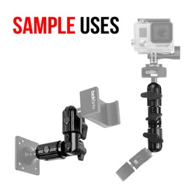 Tackform 4.5" Aluminum Arm with Dual 20mm Ball & Socket Joints. Expandable Elbow Joint. Thumbscrew for Quick Adjustment Enduro Series