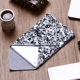 Strange Protective Cloth Stick It Wrapper Lens Camera PC Tablet Watch Inner Bag Introduced in "Boom Egg" (S (280 x 280), Navy Dots)