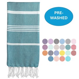 Beach Towel 100% Cotton Turkish Beach Towel Adult 38x70 Inch Pre-washed Absorbent Extra Large|Sand Free Quick Dry BathTowels|Lightweight Blanket|Travel Cruise Camping Spa Gym Yoga Towel|Ocean Depths