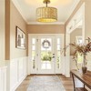 Giutna 13"Rattan Ceiling Light Fixture Flush Mount, 2-Light Boho Rattan