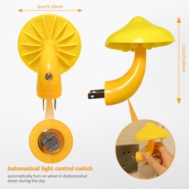 Hajigopet Night Light Cute Introducing The LED Smart Light with Motion Sensor,Mushroom nightlight Plug in, Bright Illumination, and Portable - Perfect Mushroom Lamp for Baby and Kids Night Light