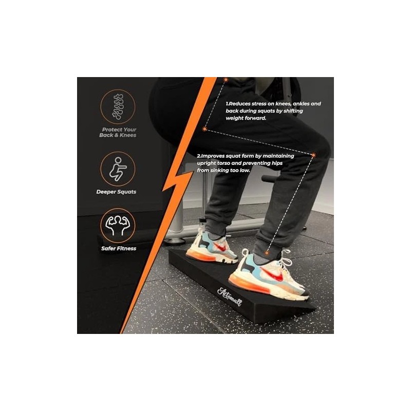 Squat Wedge Block Large Slant Board Heel Elevated Squats &