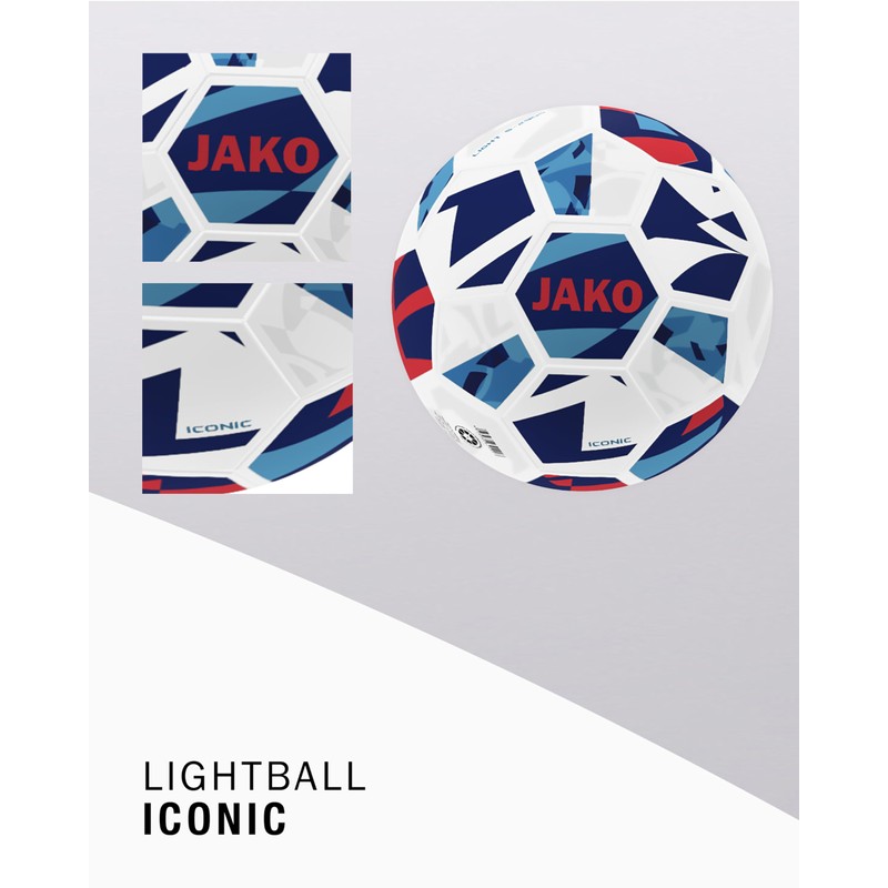JAKO Lightball Iconic, white/navy/red, 3 (290 g)