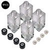 Simoutal Set of 4 Rectangle Glass Reed Diffuser Bottles, Empty