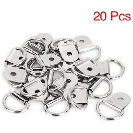 MACHSWON 20pcs D Shape Tie Down Rings Tow Hook for Car Truck Trailer Cargo RV Boats Anchors Lashing Rings Silver Tone