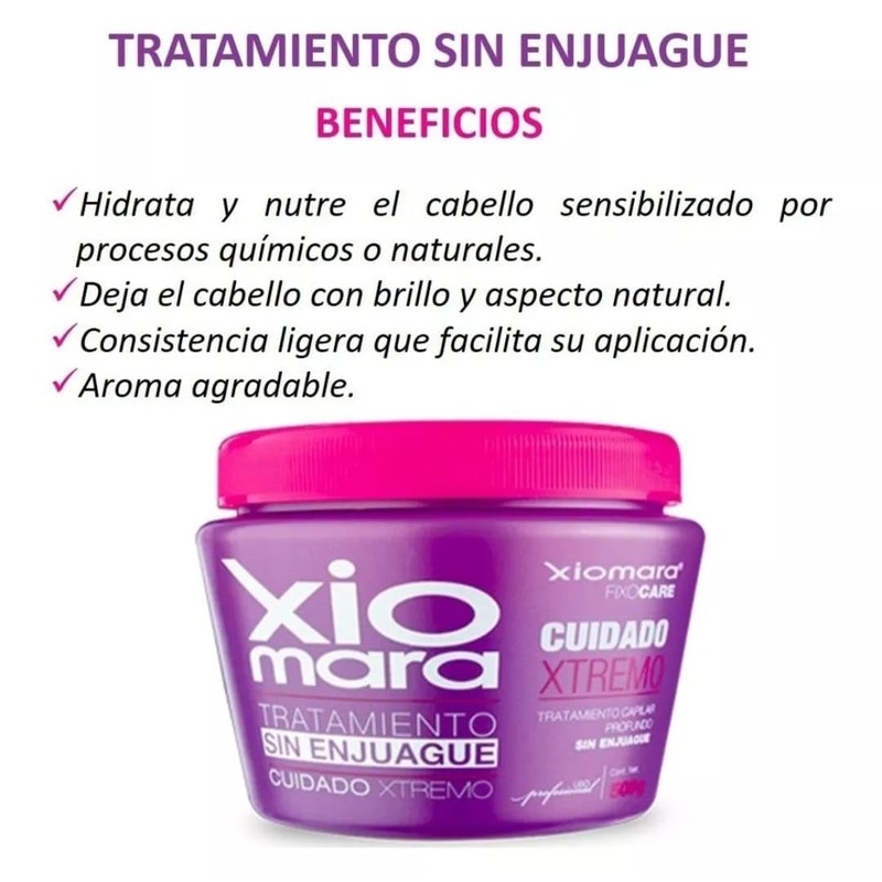Tratamiento Sin Enjuague Cuidado Xtremo Xiomara 500 Gr