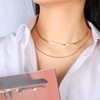 MILAKOO Chain Necklace Gold Plated Herringbone Necklace for Women Snake