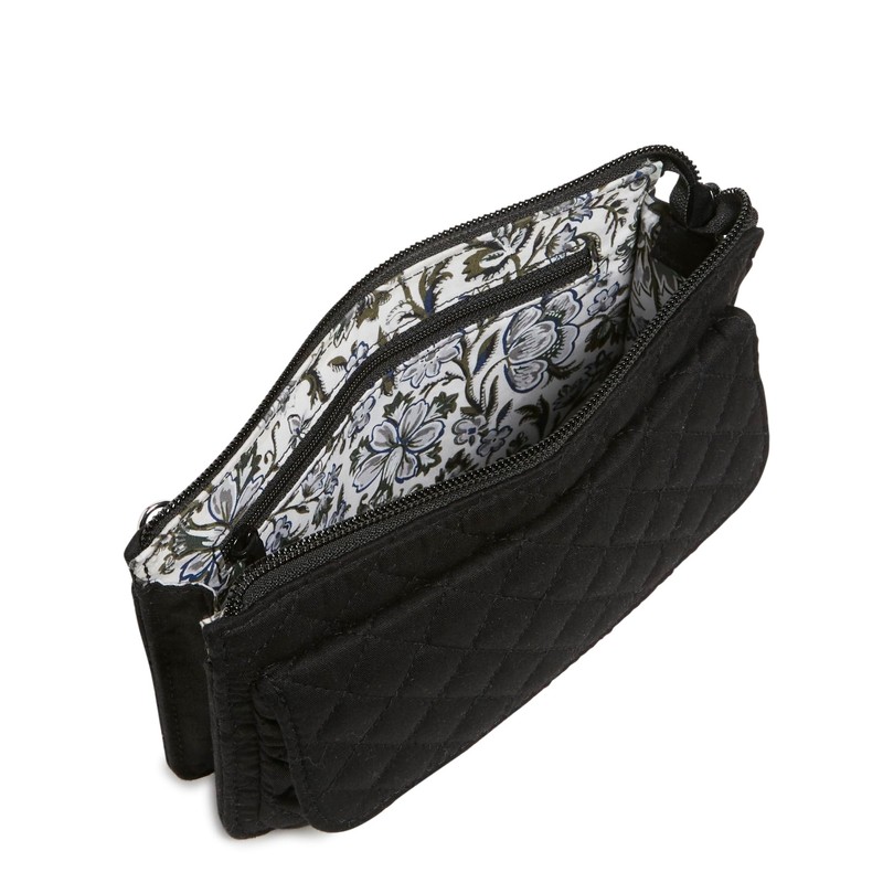Vera Bradley Women's Cotton Wallet Crossbody Purse with RFID Protection,