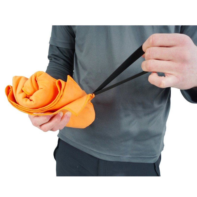 Lomo microfibre camping bath towel. 80cm x 160cm Orange