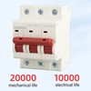 3P Direct Current Circuit Breaker Practical Small Circuit Breaker for