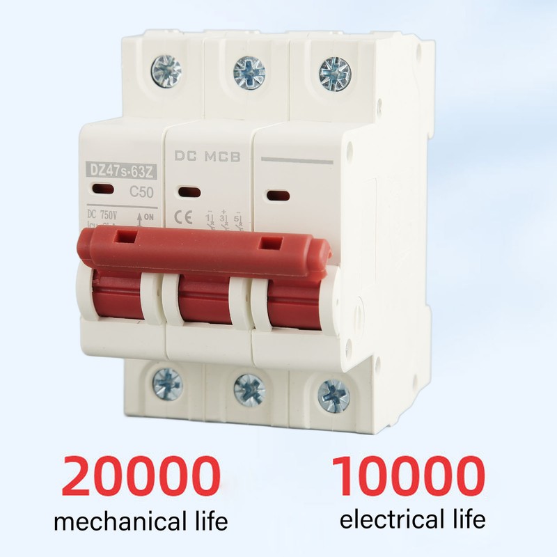 3P Direct Current Circuit Breaker Practical Small Circuit Breaker for