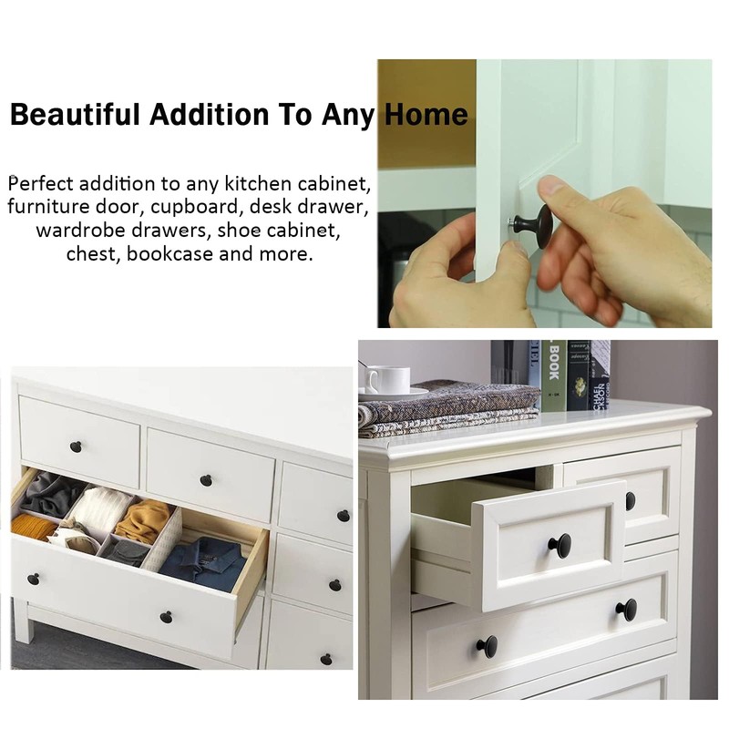 12PCS Cabinet Knobs, Premium Door Drawer Knobs Dresser Pull Knobs,