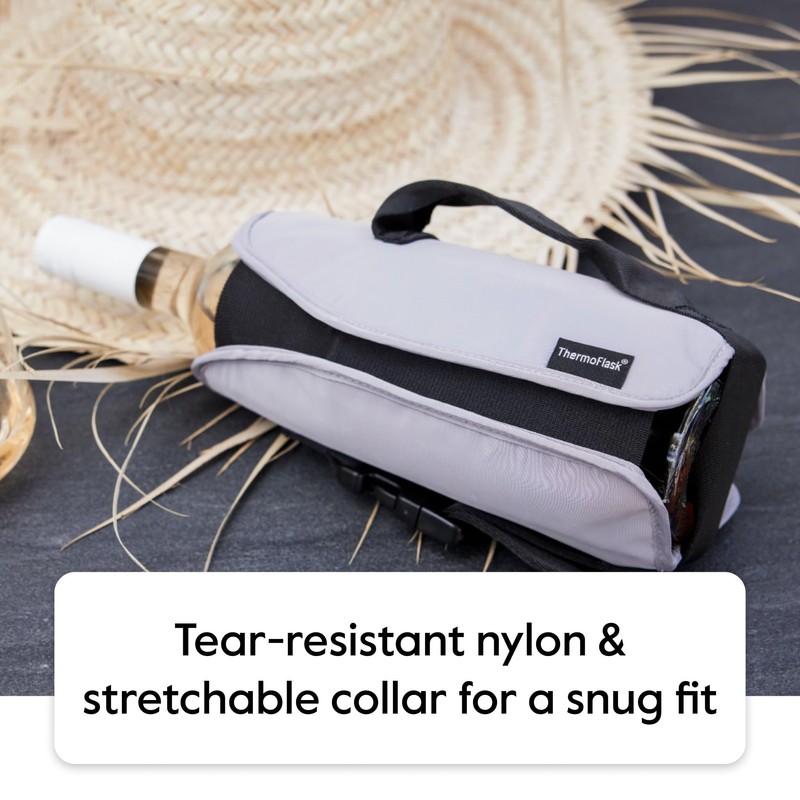 ThermoFlask Wine Bottle Travel Holder and Cooler, Premium Quality, Ice