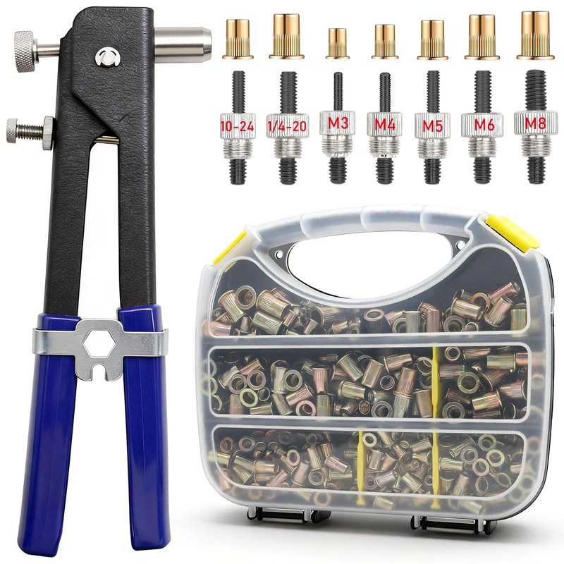 Eoppen 455Pcs Rivet Nut Tool Kit, Rivnut Tool Kit with