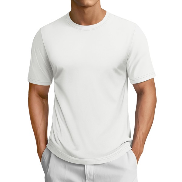 TACVASEN Cotton T Shirt for Men Breathable Soft Under Tshirt