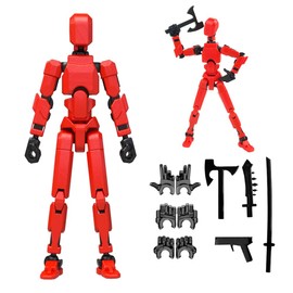 DANONI Assembly Completed-Titan 13 Action Figures, Upgrade Nova 13 Action Figure, Dummy Robot 13 Action Figure Set,3D Robot Action Figure for Children's Day Birthday Gifts (Assembly Completed-Red)