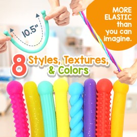Sensory Autism Toys for Kids - Textured Stretchy Sensory Fidget Toys for Stress Anxiety - Sensory Toys Special Needs for Autistic Autism Children Toddlers Boys Girls, Treasure Box Classroom & Travel