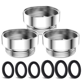 3 piezas Equipo Adaptador de Grifo, CNYMANY Macho M22 mm a hembra M24 mm Juego de adaptadores de aireador de cocina Adaptador de grifo de fregadero Manguera Filtro de agua Manguera estándar