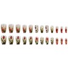 RUPOFUZA Flower Press on Nails Medium Square Fake Nails Glossy