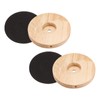 PATIKIL 150mm Wooden Lamp Base, 2 Pack Circular Solid Wooden