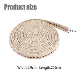 2 Roll/13 Feet Flat Oil Lamp Wick, 3/8 Inches Cotton Wick Replacement for Kerosene Burner, Lantern, Lamps (2, 3/8 inch)