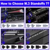 Zmbroll M2 Motherboard Standoffs Notebook Computer Screw 80Pcs M.2 SSD