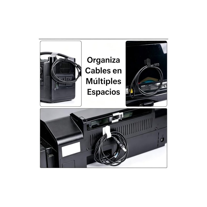 50 Piezas de Correas Autoadheribles de Gancho y Lazo para