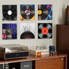 Kalami 6 Pack Vinyl Record Holder Wall Mount No Drill,