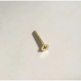 Hillman #8 x 1-1/2" BRASS PLATED SHEET METAL SCREW STEEL, FLAT HEAD, PHILLIPS DRIVE