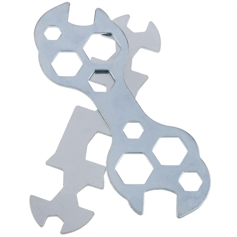 AYLIFU 2 PCS Multi-Hole Bicycle Wrench Steel Galvanized Mountain Bike