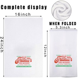 MYSOMY Fratelli's Family Restaurant Kitchen Towel Francis Fratelli Gift Fratelli's Family Restauran Dish Towel Mama Fratelli Gift Never Say Die Gifts (Fratelli UK)