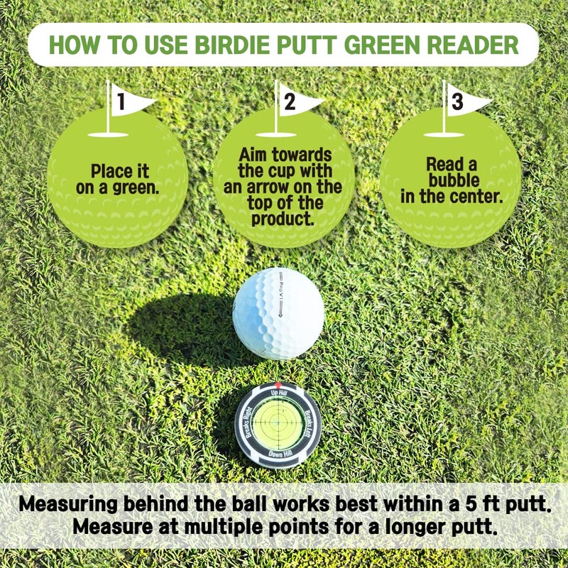 BUDDYBIRDIE Birdie Putt Green Reader | Poker Chip Style Ball