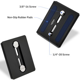 Leftfoto Tripod Camera Quick Release Plate for Sachtler Fluid Heads (aktiv12T、aktiv14T、DV12、Video 15、 Video 18、Video 20、Video 25 Plus、Video 18DDutch Series) Replace Touch & Go Plate S