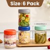 Spreccio 6-Pack 16oz Glass Jars with Airtight Lids,Overnight Oats Containers