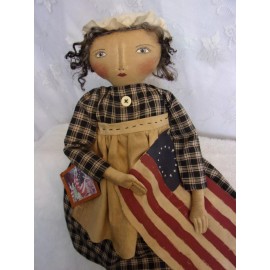 Handmade PATTERN, Sewing, Americana, primitive doll, 20 in., Dumplinragamuf