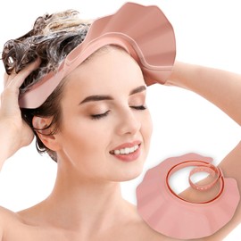 Ophthalmologist Recommended Shampoo Hat, Adults and Children, Adjustable, Waterproof, 21 Adjustable Levels, For Nursing Care (Pink)