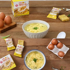 Otto-Gi Egg Drop Soup Mix - Anchovy Stock - Instant Freeze-Dried Soup Blocks - Ready in 1 Minute - Soft & Savory - Ideal for Travel/Hiking/Camping - Easy Preparation - Egg Flower Soup