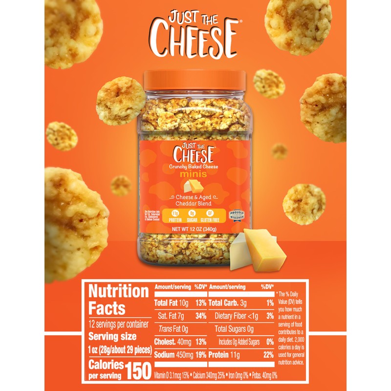 Just the Cheese Minis – Cheese & Aged Cheddar Blend