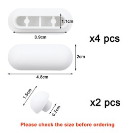 6 Pieces Buffer Toilet Seat, Toilet Seat Buffer, Toilet Lid Buffer, Toilet Lid Stopper, Spacer for Toilet Seat Damper, Toilet Seat Cover Buffer for Toilet Seat, for Home, Office, Hotel (White)