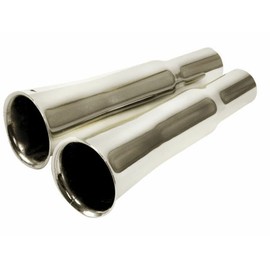 Exhaust Tips, Flared Style, For Stock Beetle Exhaust, Pair, Compatible with Dune Buggy