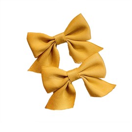 Hair Bow Barrettes for Girls Alligator Clips on Bows for Girls Butterfly Hair Clip for Little Girl Children Bows Hair Pins No Slip Barrettes Yellow Hair Clip