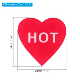 PATIKIL 4 Pairs / 8 Pieces Self Stick Hot/Cold Water Label Acrylic Heart Shape Sticker Signs for Taps Sink Red Blue