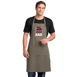 Broad Bay Miami Redhawks Dad Apron Large Mens Womens Miami University Father Logo Gift Idea