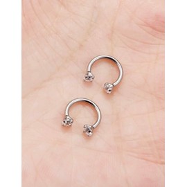 Goerhsjie F136 Titanium Horseshoe Septum Nose Lip Rings Piercings Cartilage Helix Daith Earrings Surgical Jewelry for Women Men 16g 16 g Gauge Small 8mm 5/16
