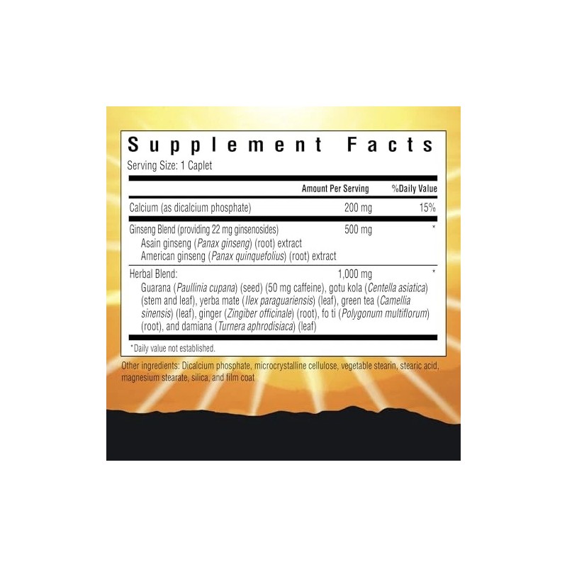 Hi-EnerG Triple Ginseng Energy Supplement, 500 mg, 20 servings