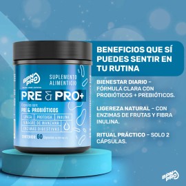 Probiticos  Prebiticos  Inulina, Enzimas Digestivas, Papaya, Bromelina, Lipasa, Vinagre de Manzana  Apoya La Digestin, Absorcin de Nutrientes Y...    