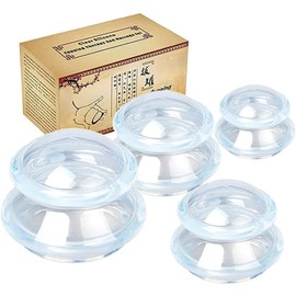 Cupping, Sucking Ball Cupping, 5 Pieces, Transparent (1*2.95 in + 2*2.36 in + 1*1.85 in)