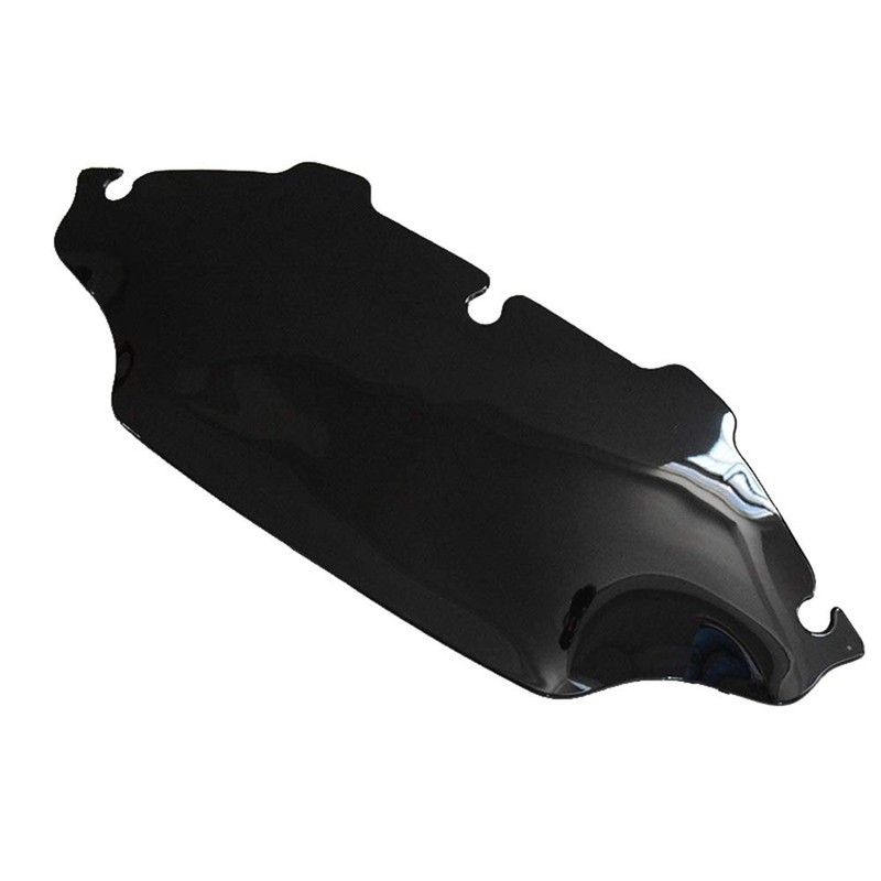 H RUO Black 6 inch Wave Windshield Windscreen for Harley