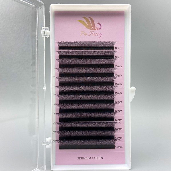 W Eyelash Extensions 3D Premade Fans 0.07 C/D Curl 8-15mm
